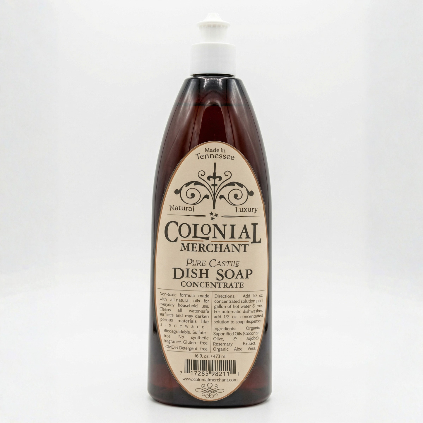 16 oz. Pure Castile Concentrated Dish Soap