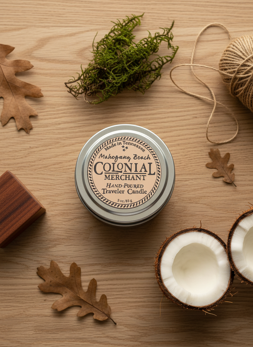 3 oz. Mahogany Beach Premium Travel Candle