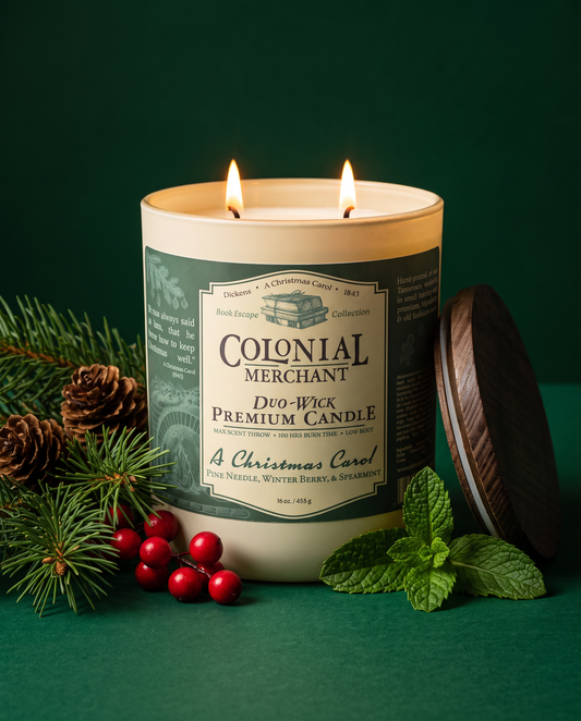 "A Christmas Carol" - 16 oz. Duo-Wick Premium Merchant Candle