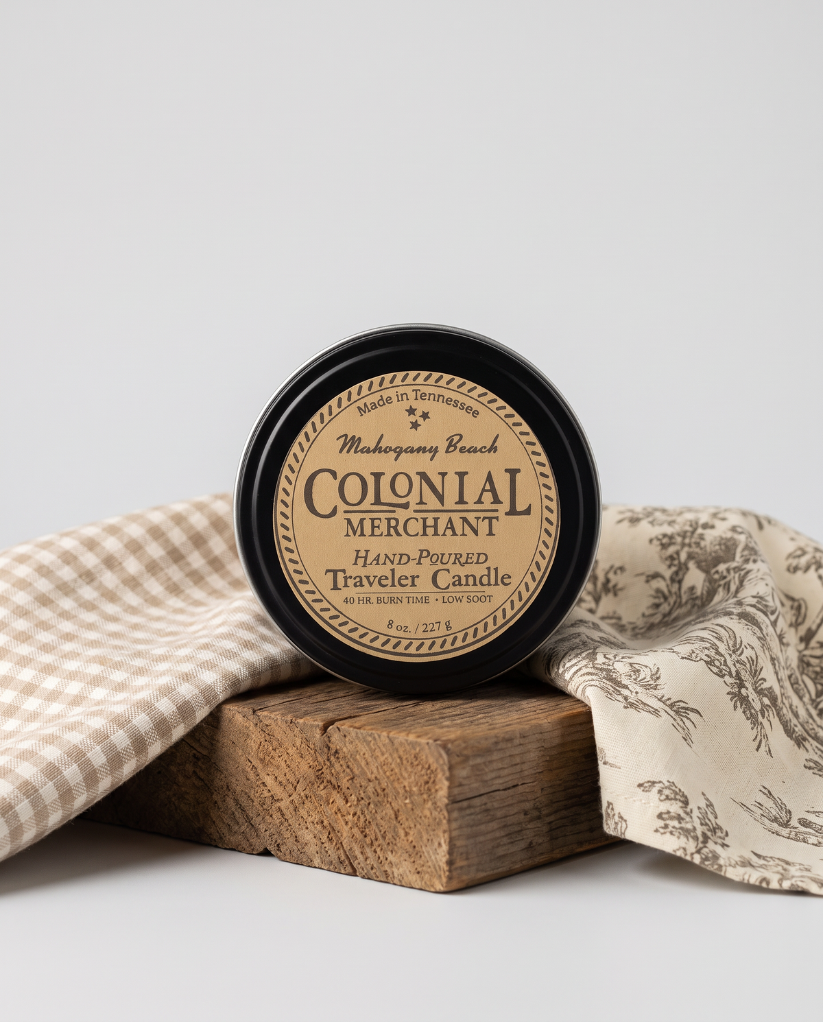 8 oz. Mahogany Beach Premium Traveler Candle