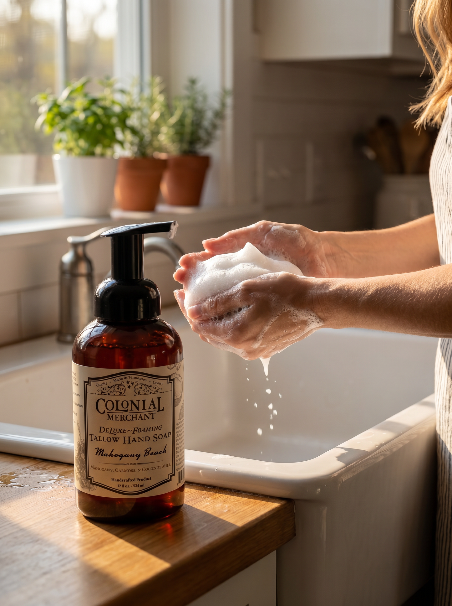 12 oz. Mahogany Beach Tallow Foaming Hand Soap