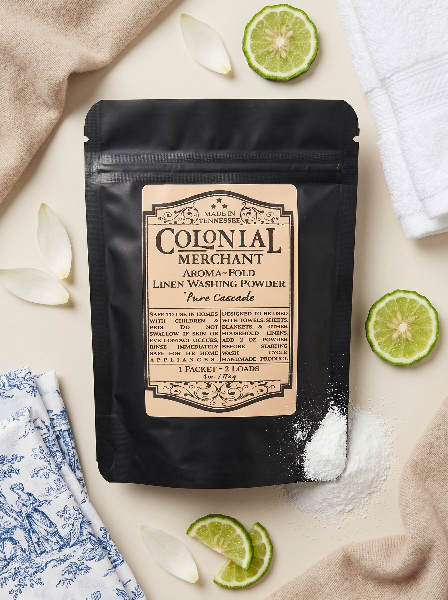 4 oz. 2-Load Pure Cascade Linen Washing Powder