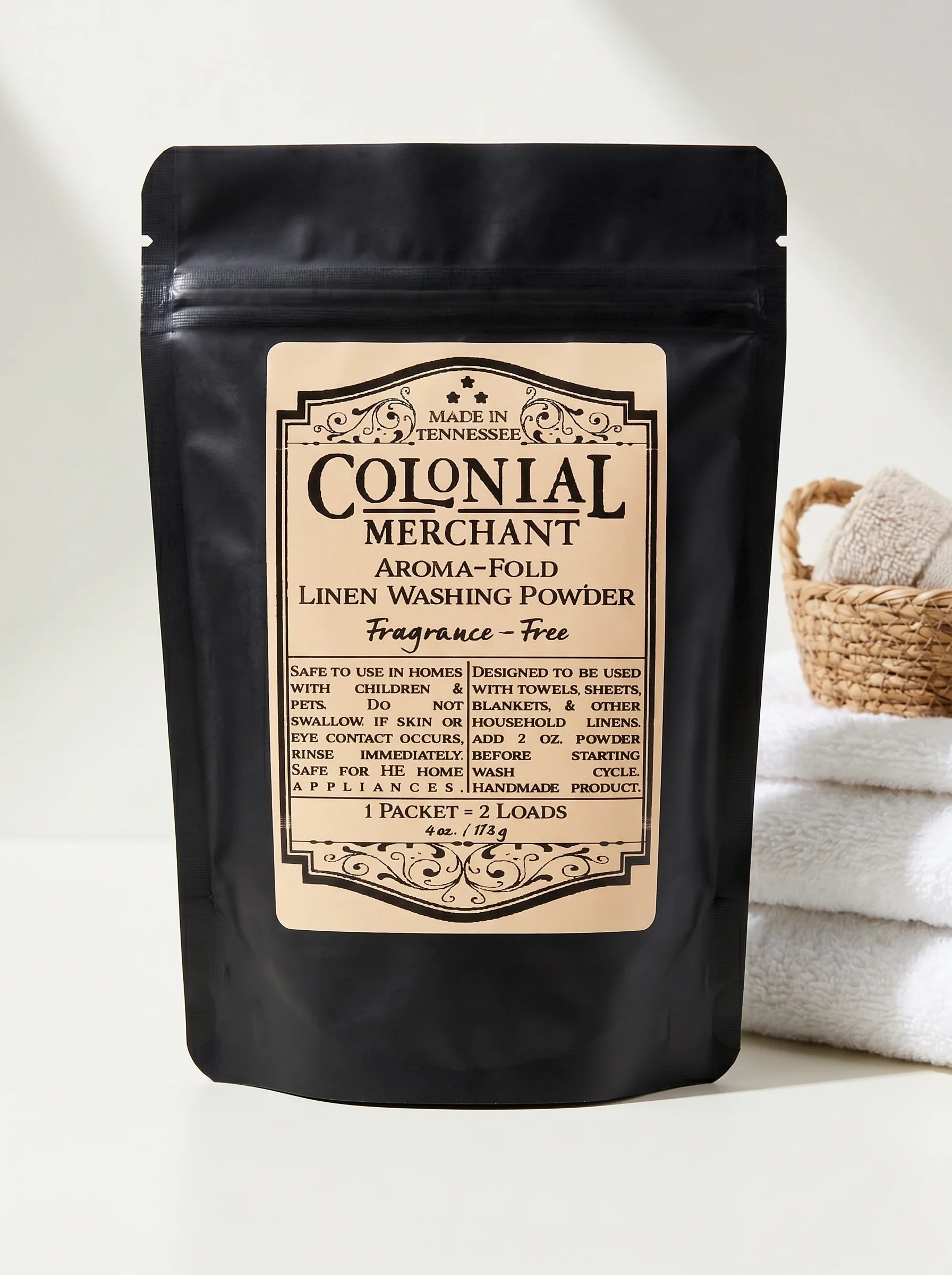 Frangrance Free Aromafold Linen Washing Powder by Colonial Merchant