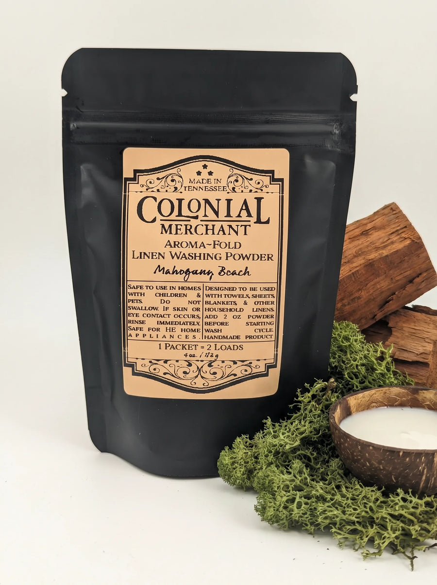 Mahogany Beach Aromafold Luxury Linen Washing Powder 2 by Colonial Merchant
