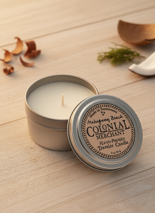 3 oz. Mahogany Beach Premium Travel Candle