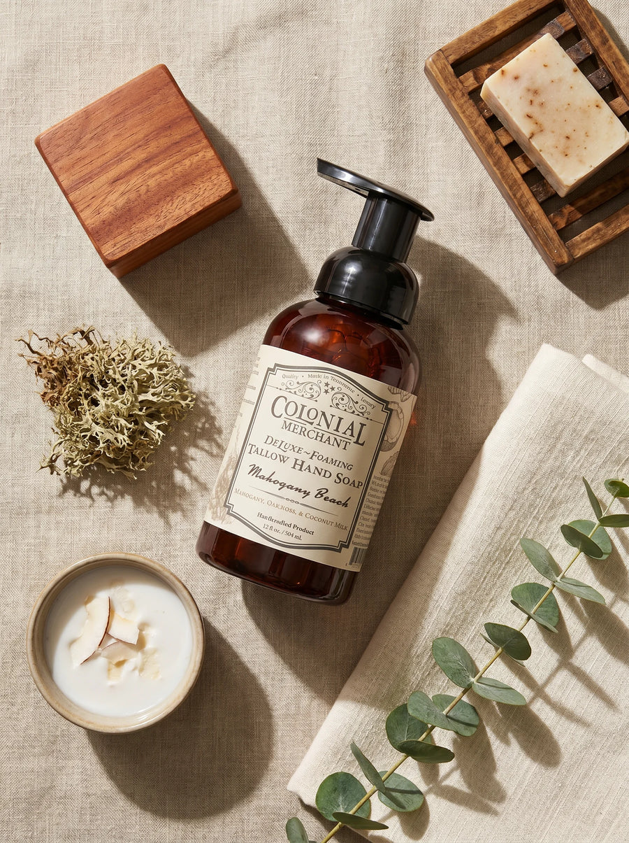 Mahogany Beach Deluxe Foaming Tallow Hand Soap 5 by Colonial Merchant