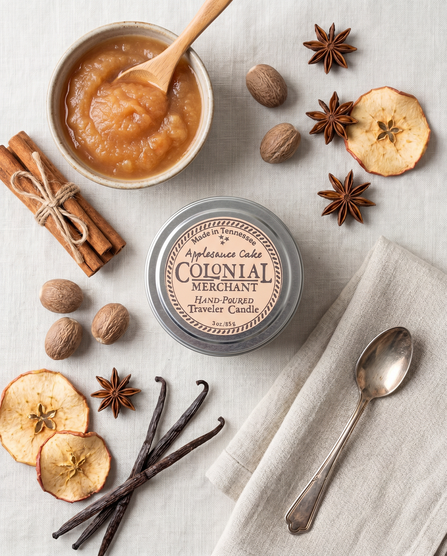3 oz. Applesauce Cake Premium Travel Candle