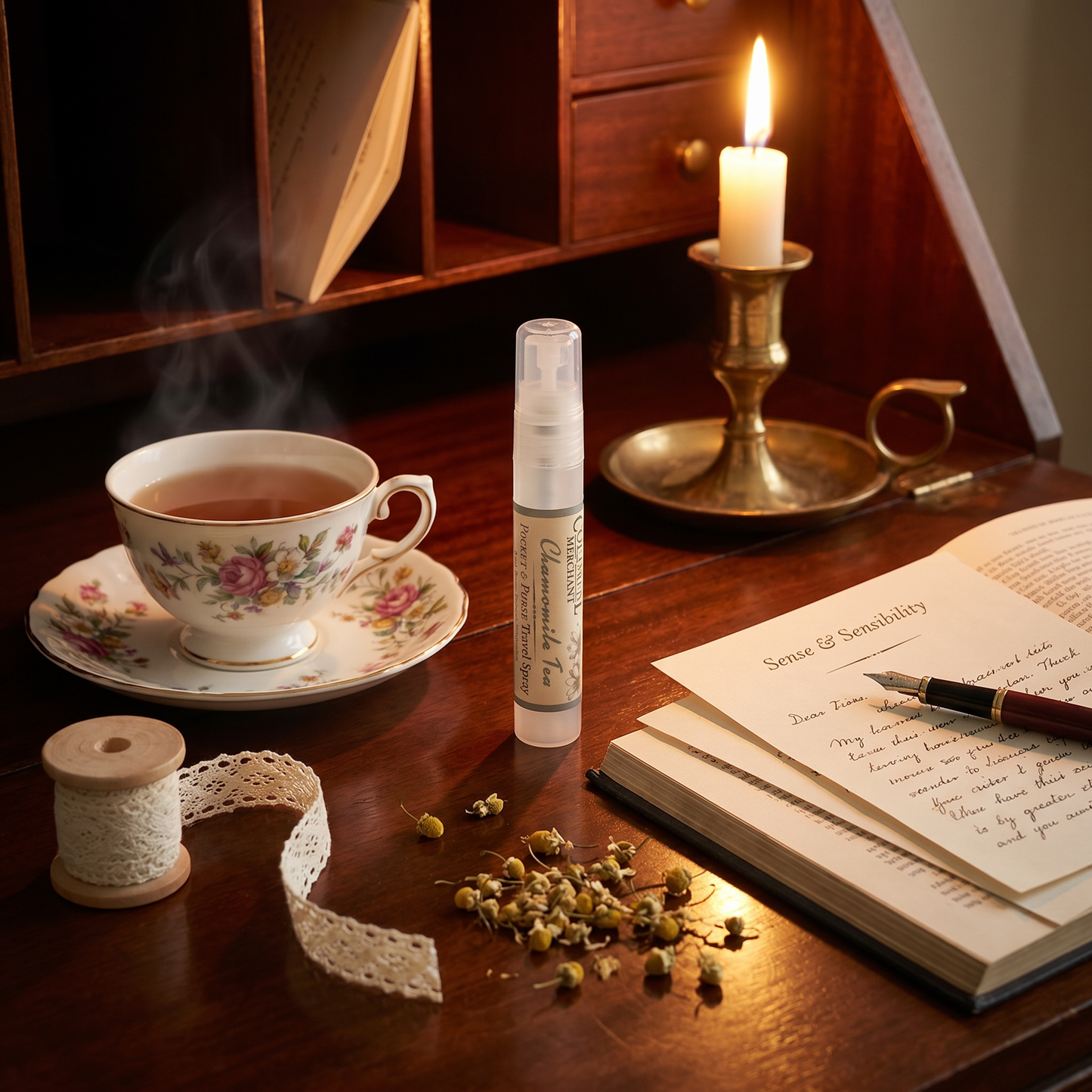Chamomile Tea | Sense & Sensibility Bookscape | 8 mL Travel Fragrance & Linen Spray