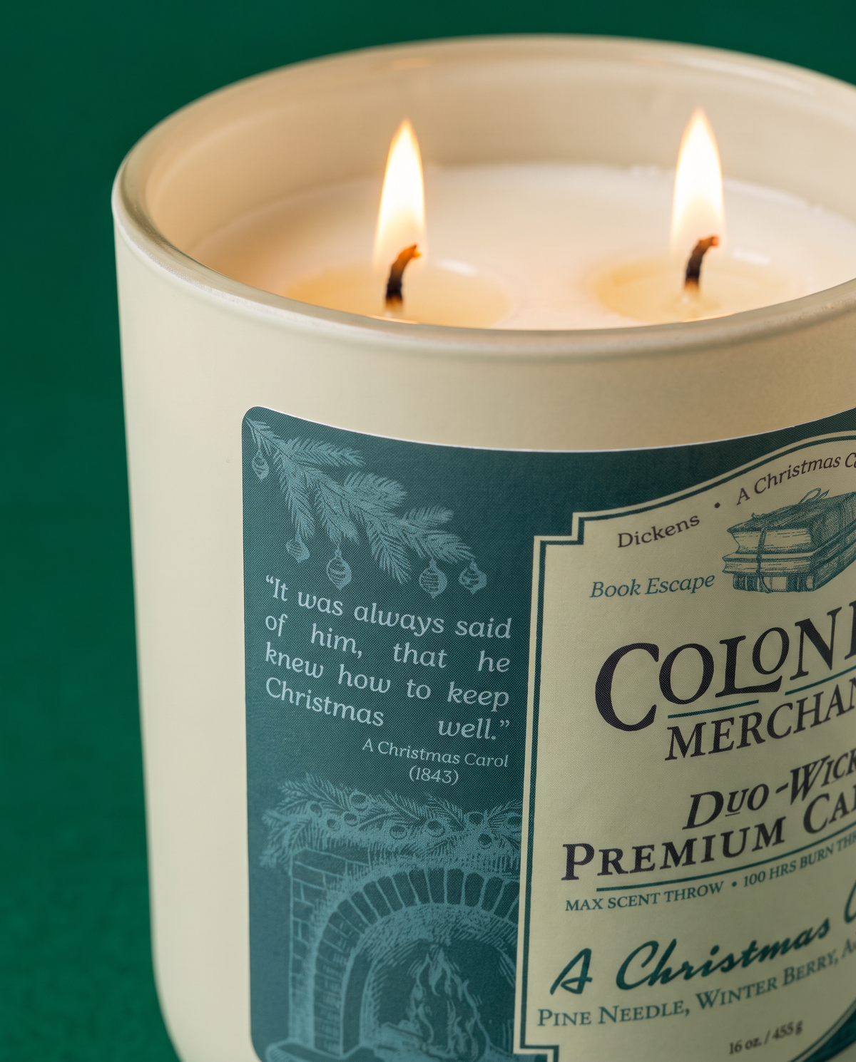 "A Christmas Carol" - 16 oz. Duo-Wick Premium Merchant Candle