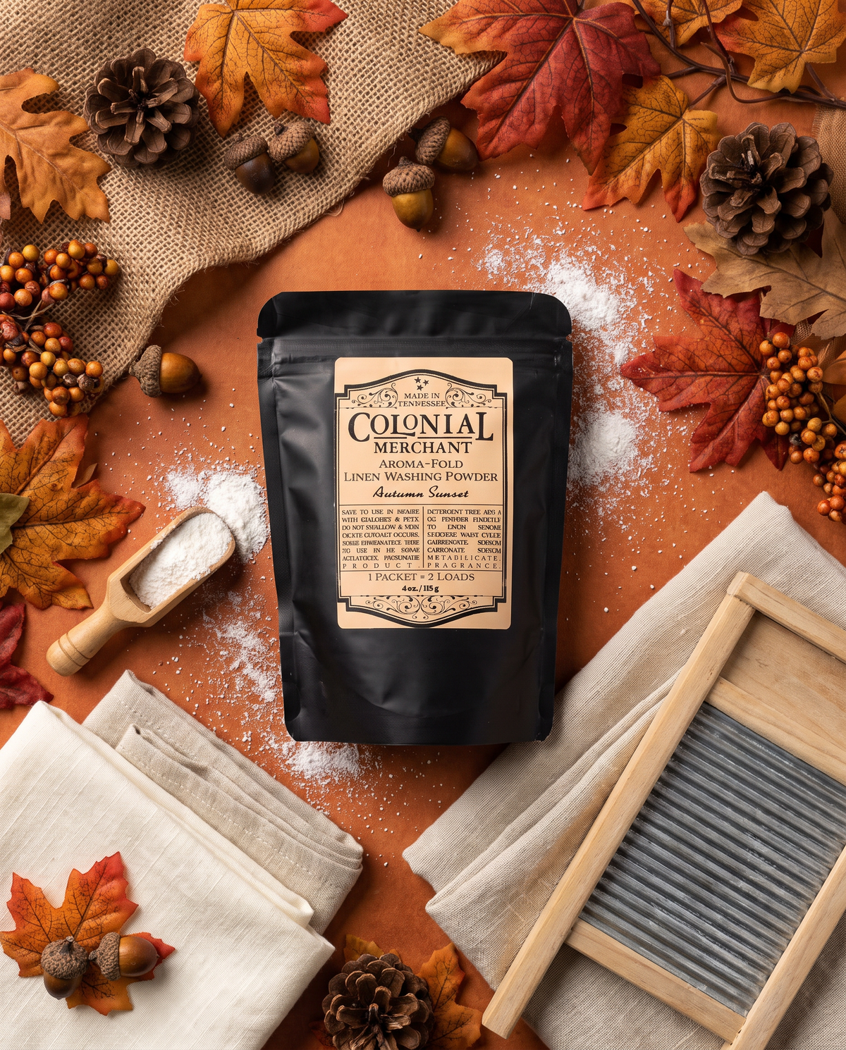 4 oz. 2-Load Autumn Sunset Linen Washing Powder