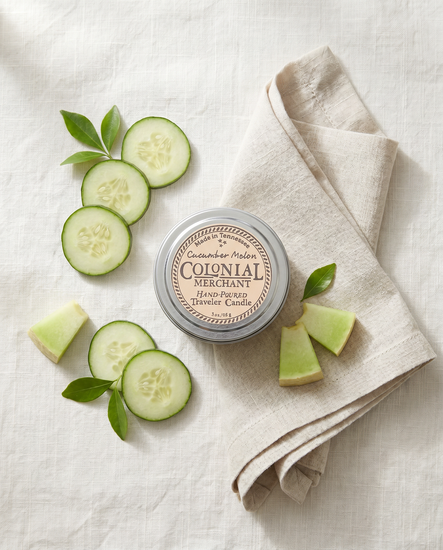3 oz. Cucumber Melon Premium Travel Candle
