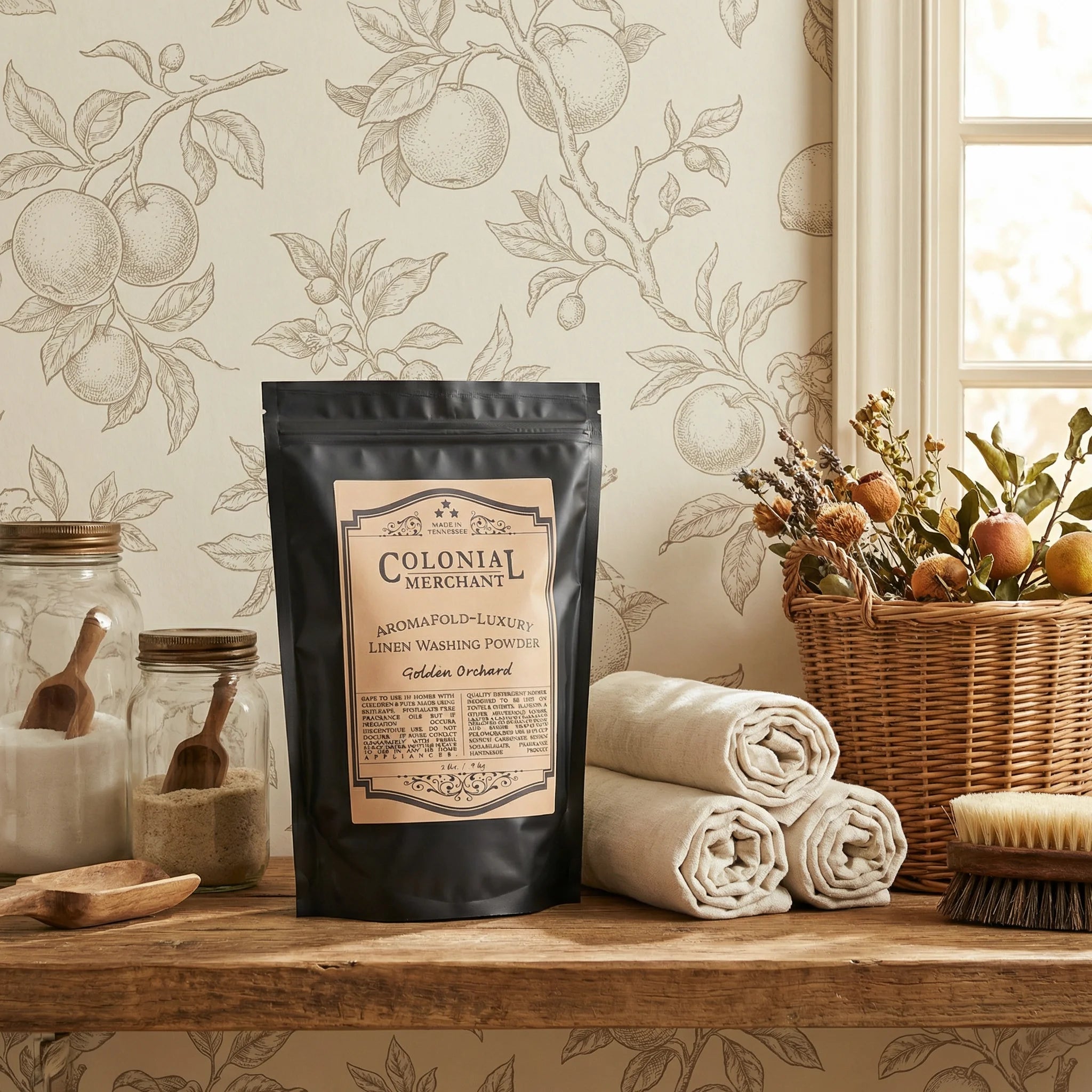Golden Orchard Aromafold Luxury Linen Washing Powder 5 by Colonial Merchant