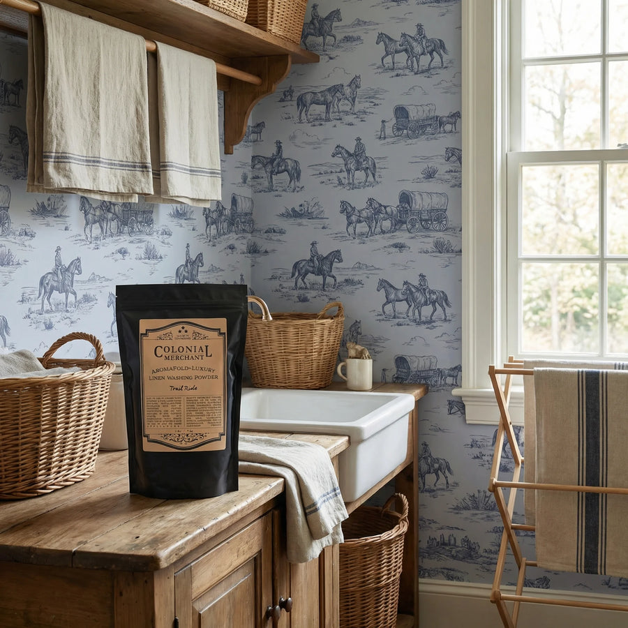 Trail Ride Aromafold Luxury Linen Washing Powder 2 by Colonial Merchant