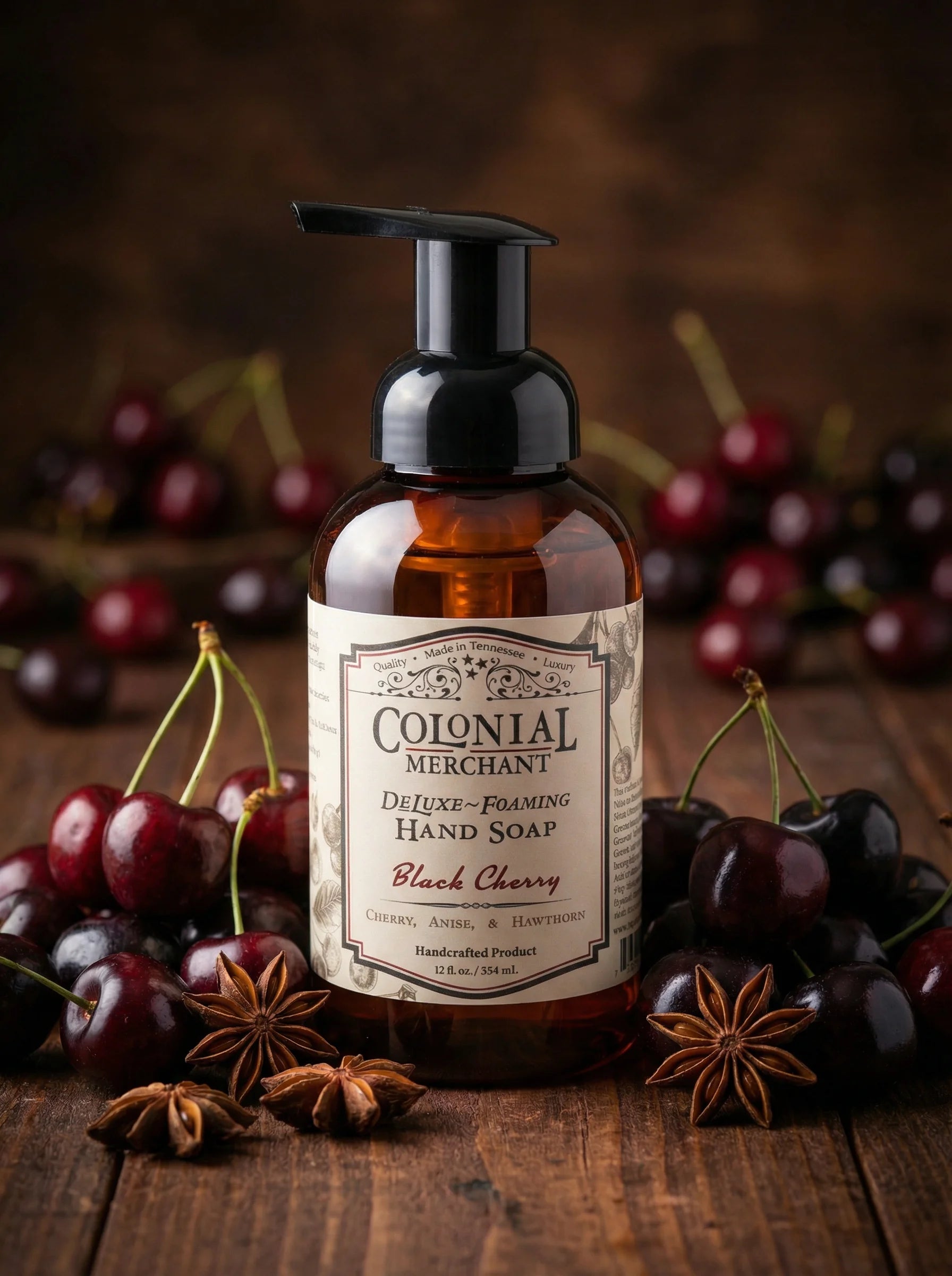Black Cherry Deluxe Foaming Hand Soap 3 by Colonial Merchant