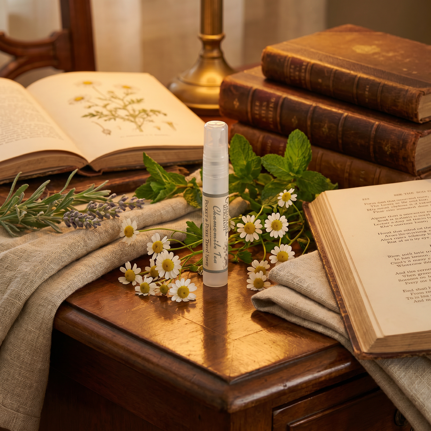 Chamomile Tea | Sense & Sensibility Bookscape | 8 mL Travel Fragrance & Linen Spray