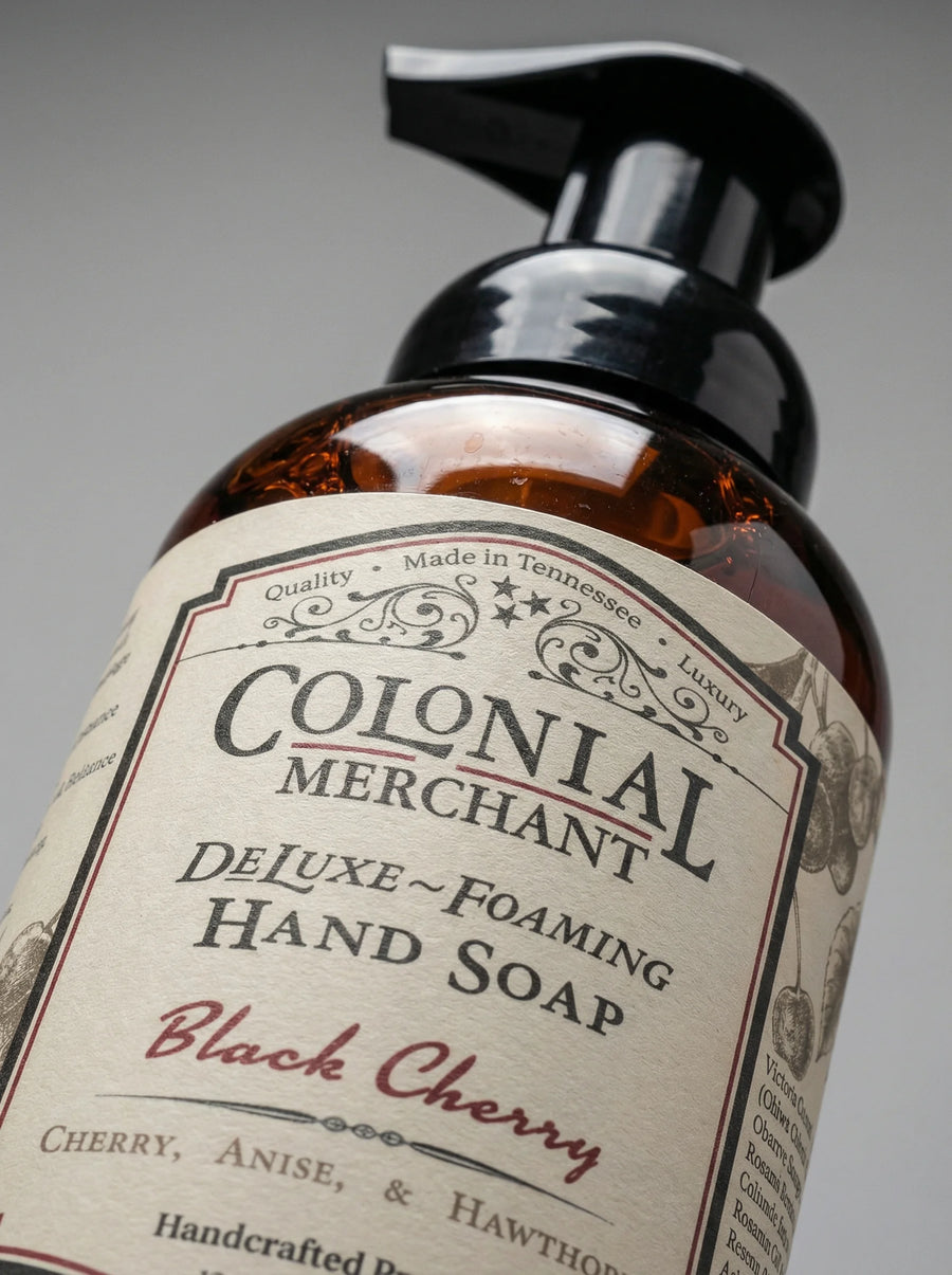 Black Cherry Deluxe Foaming Hand Soap 5 by Colonial Merchant