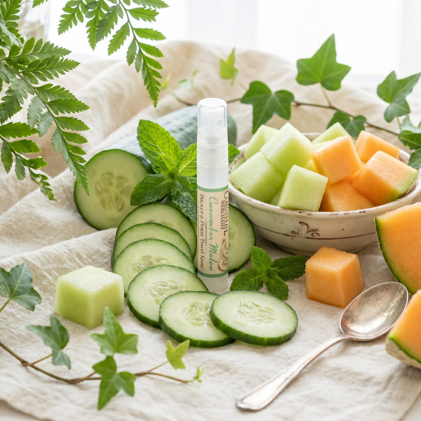 Cucumber Melon | Emma Bookscape | 8 mL Travel Fragrance & Linen Spray