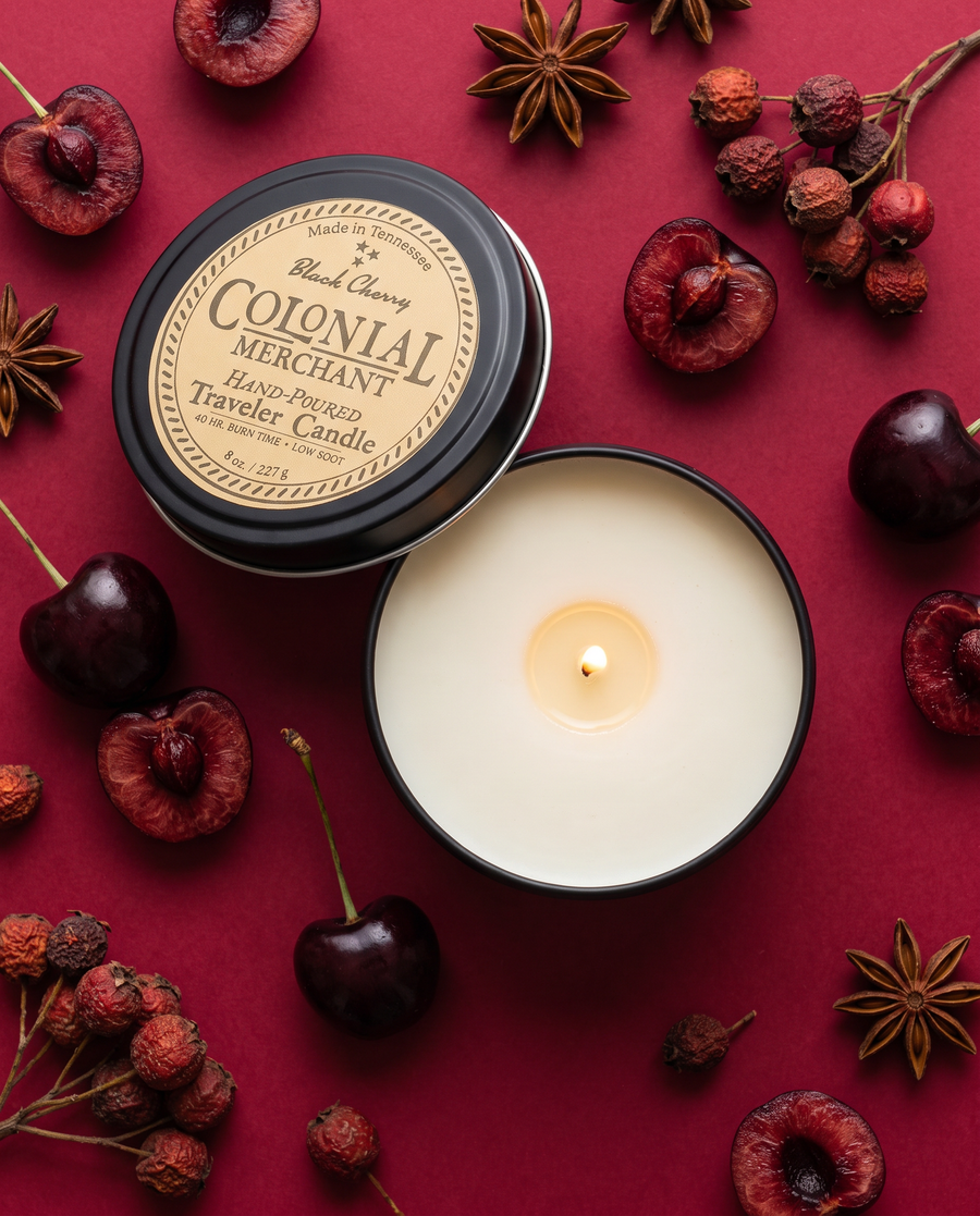 8 oz. Black Cherry Premium Traveler Candle