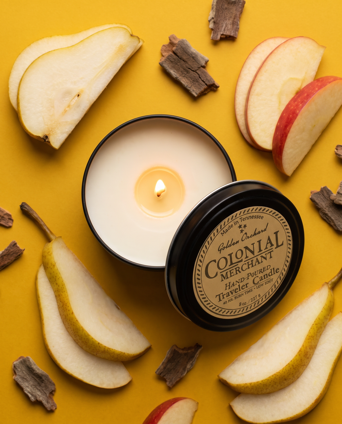 8 oz. Golden Orchard Premium Traveler Candle