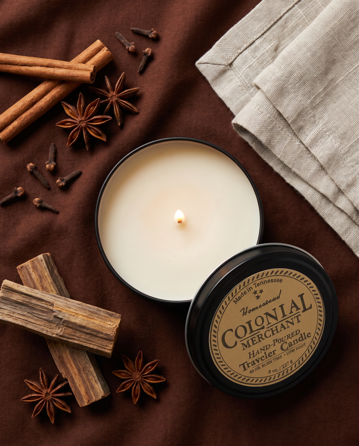 8 oz. Homestead Premium Traveler Candle
