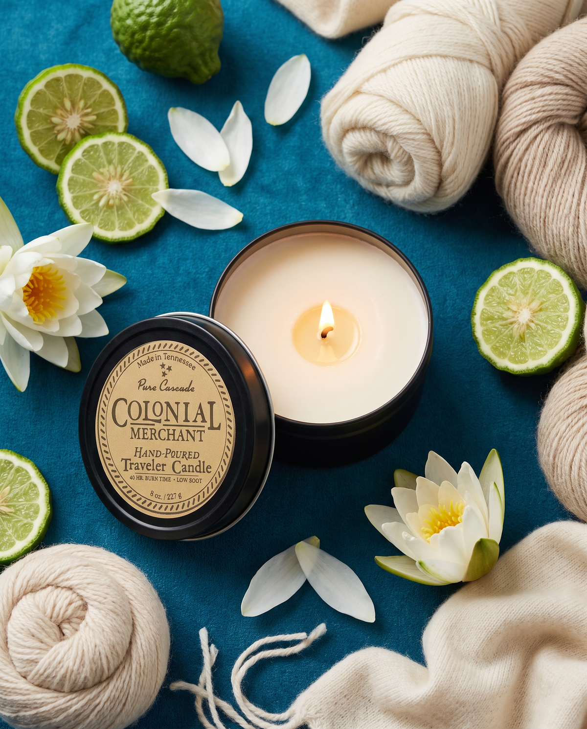 8 oz. Pure Cascade Premium Traveler Candle