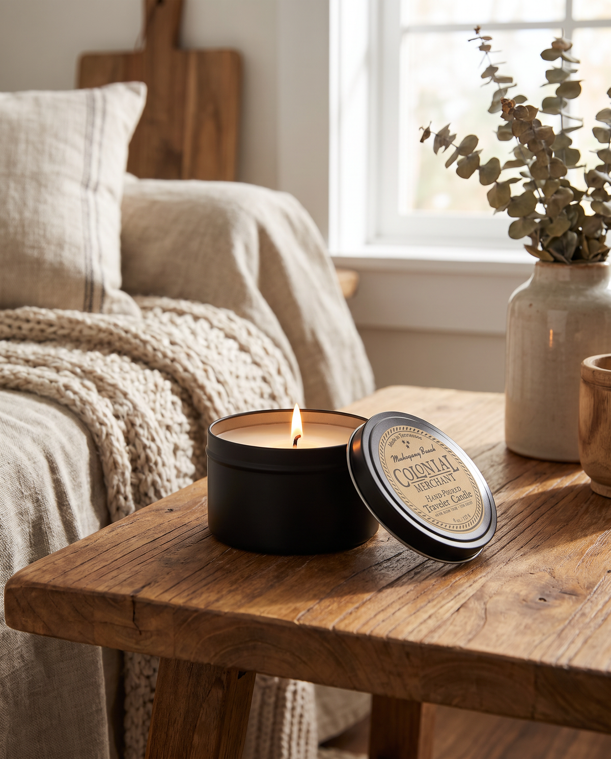 8 oz. Mahogany Beach Premium Traveler Candle