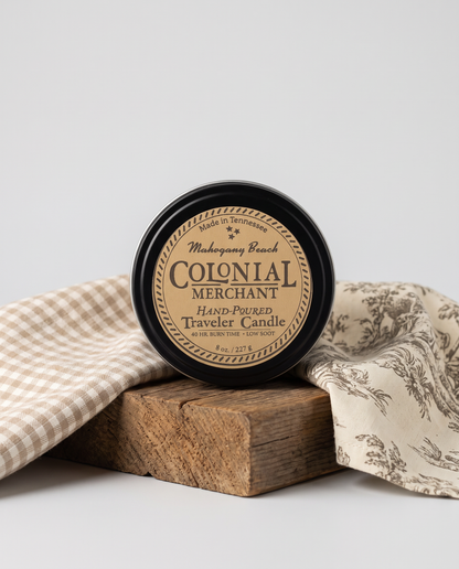 8 oz. Mahogany Beach Premium Traveler Candle